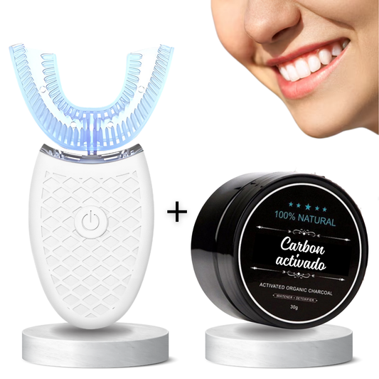 Cepillo Dental Sonic 360° Ultrasónico Blanqueador + Carbón Activado GRATIS