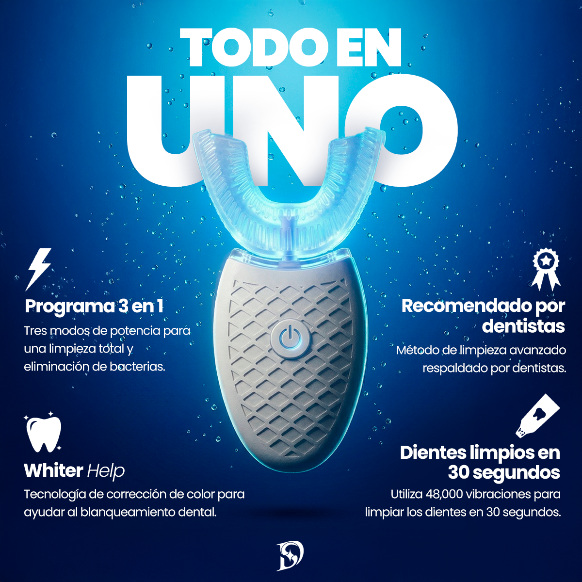 Cepillo Dental Sonic 360° Ultrasónico Blanqueador