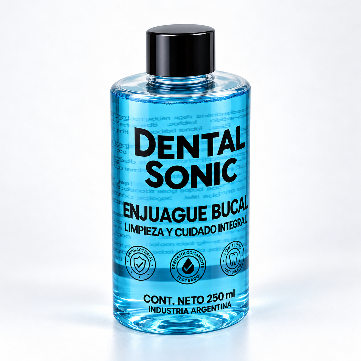 Enjuague bucal Dental Sonic 250ml, vista lateral