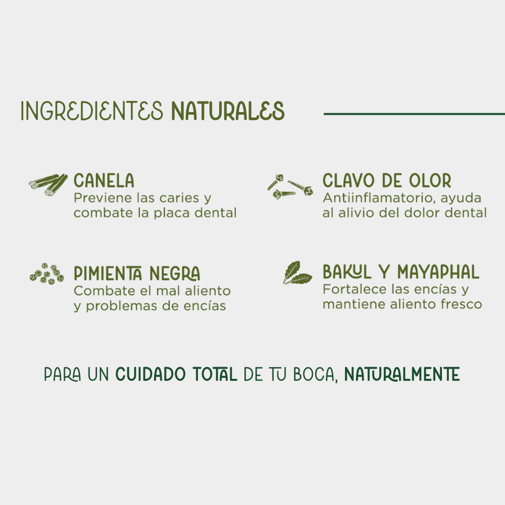 Pasta Dental Cuidado Total Canela y Clavo de Olor en gel 100gr